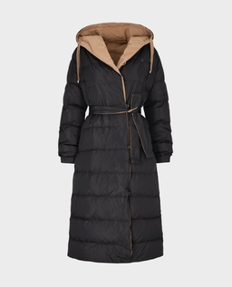 Długa czarna kurtka Monteluce - Image #0