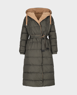 Długa zielona kurtka Monteluce - Image #0