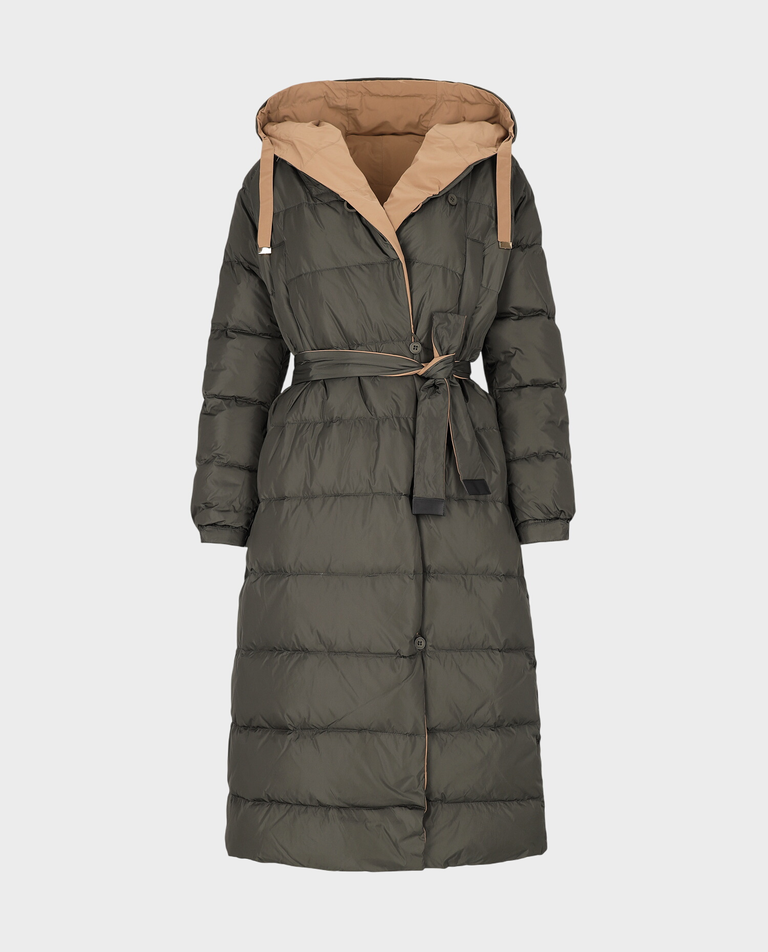 Długa zielona kurtka Monteluce