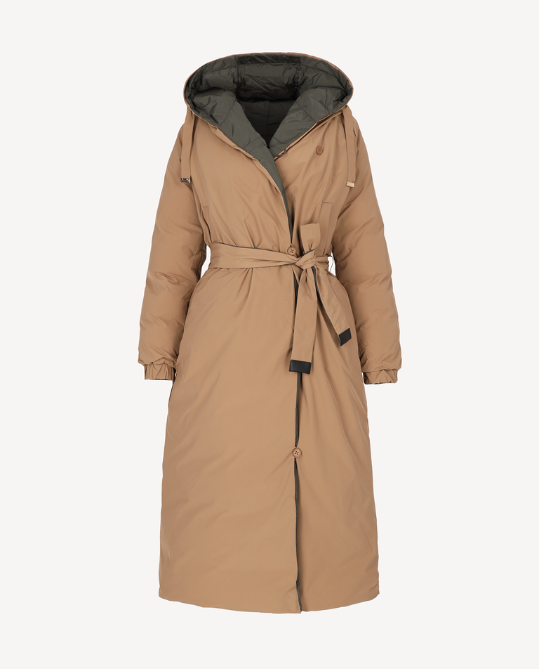 Długa zielona kurtka Monteluce