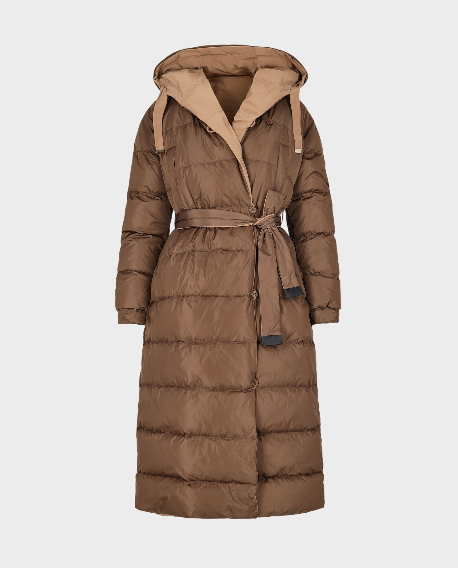 Długa brązowa kurtka Monteluce - Image #0