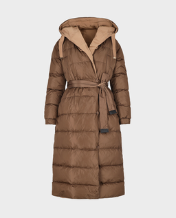 Długa brązowa kurtka Monteluce - Image #0