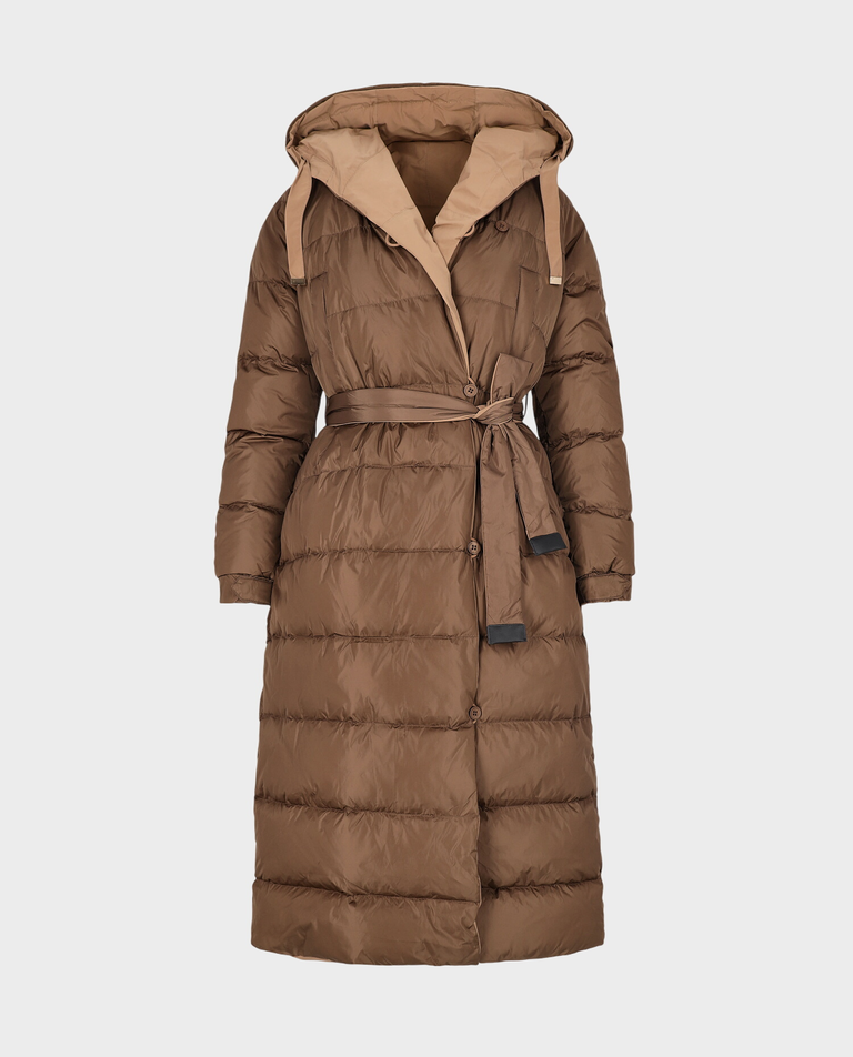 Długa brązowa kurtka Monteluce