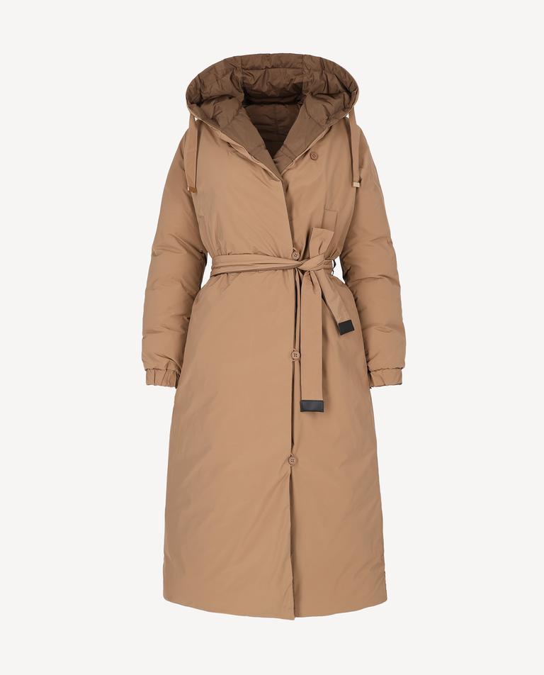 Długa brązowa kurtka Monteluce