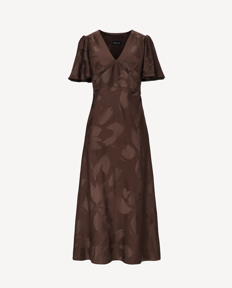 Brązowa sukienka z wiskozy Sylvi - Image #2