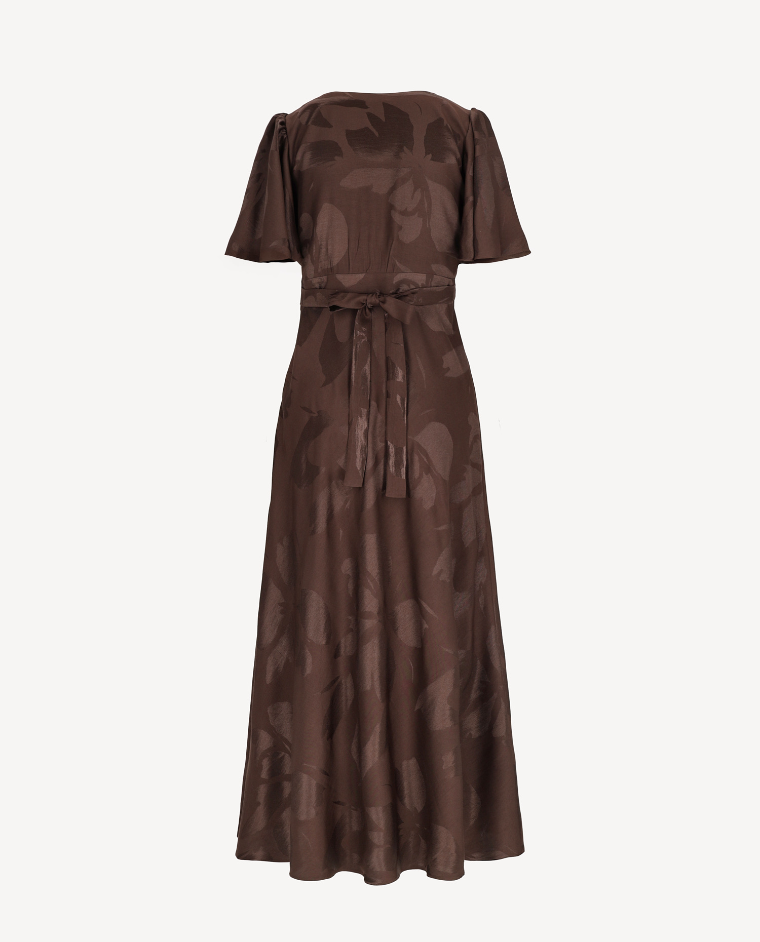 Brązowa sukienka z wiskozy Sylvi - Image #4