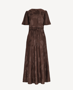 Brązowa sukienka z wiskozy Sylvi - Image #4