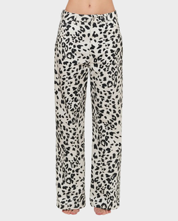 Białe spodnie z wzorem w panterkę - Image #0