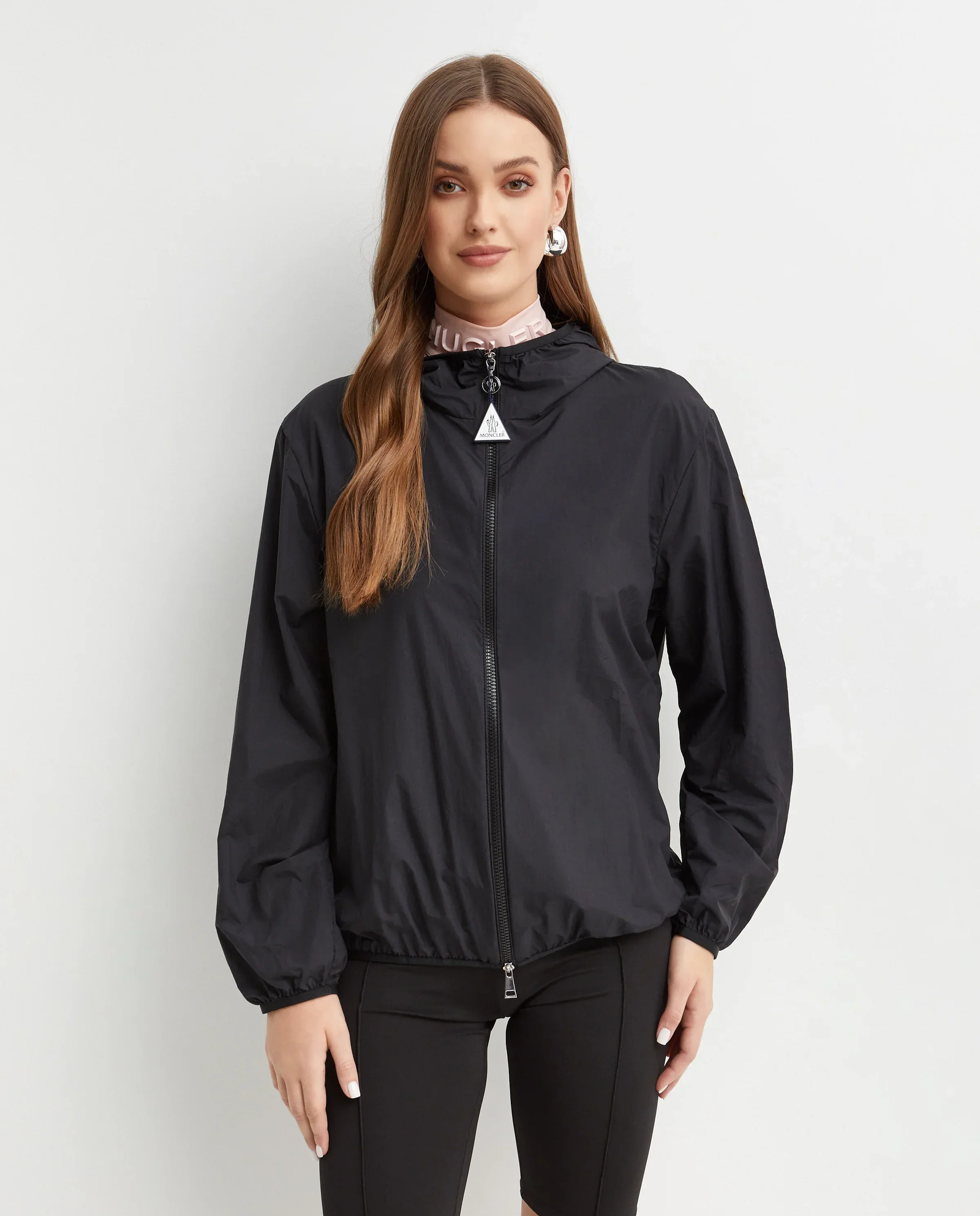 Czarna kurtka z kapturem Fegeo - Image #0