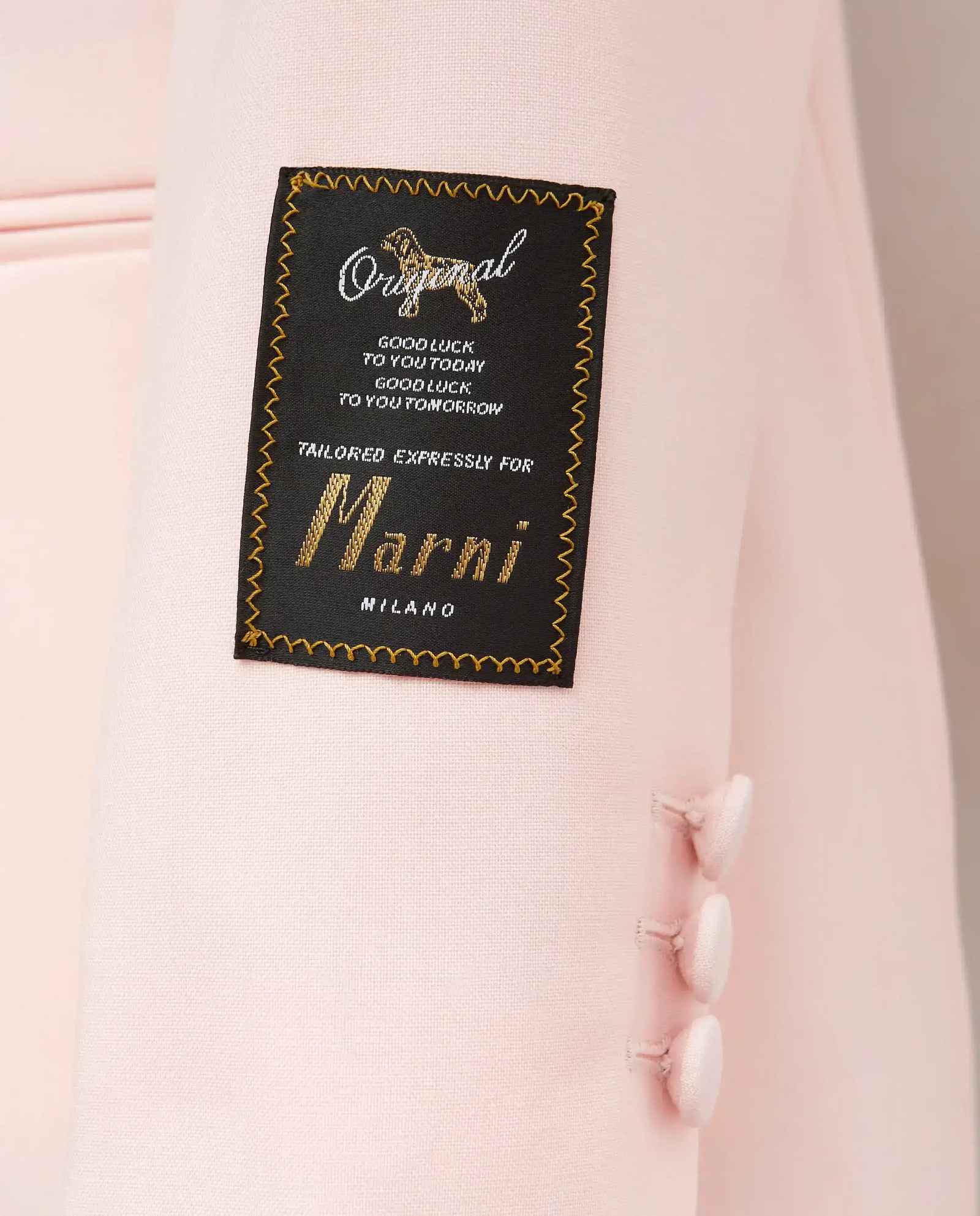 Różowa marynarka z kontrastującym kołnierzem - Image #5