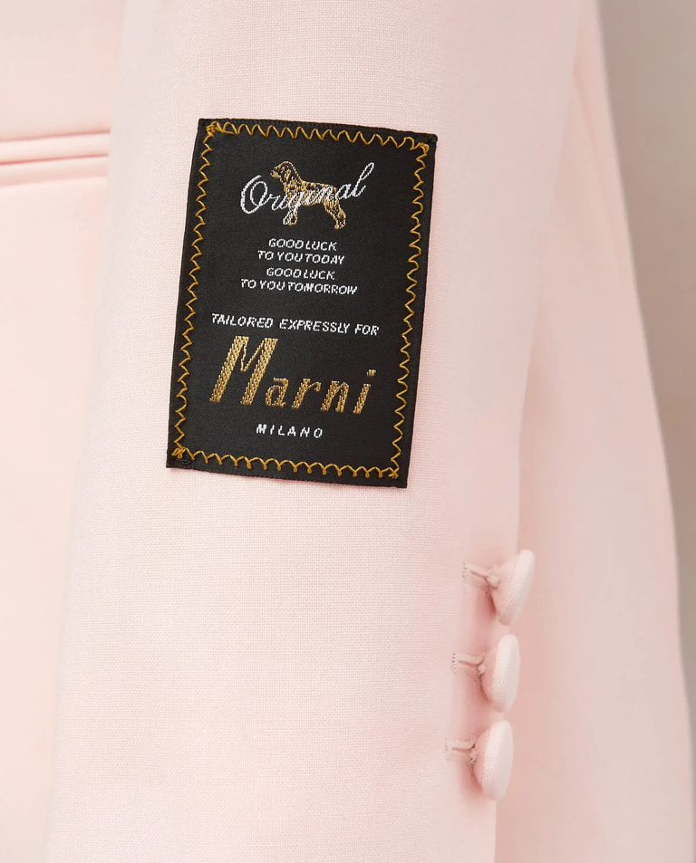 Różowa marynarka z kontrastującym kołnierzem - Image #5