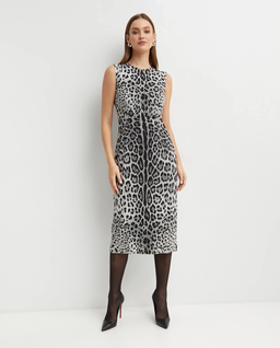 Jedwabna  sukienka w panterkę - Image #2