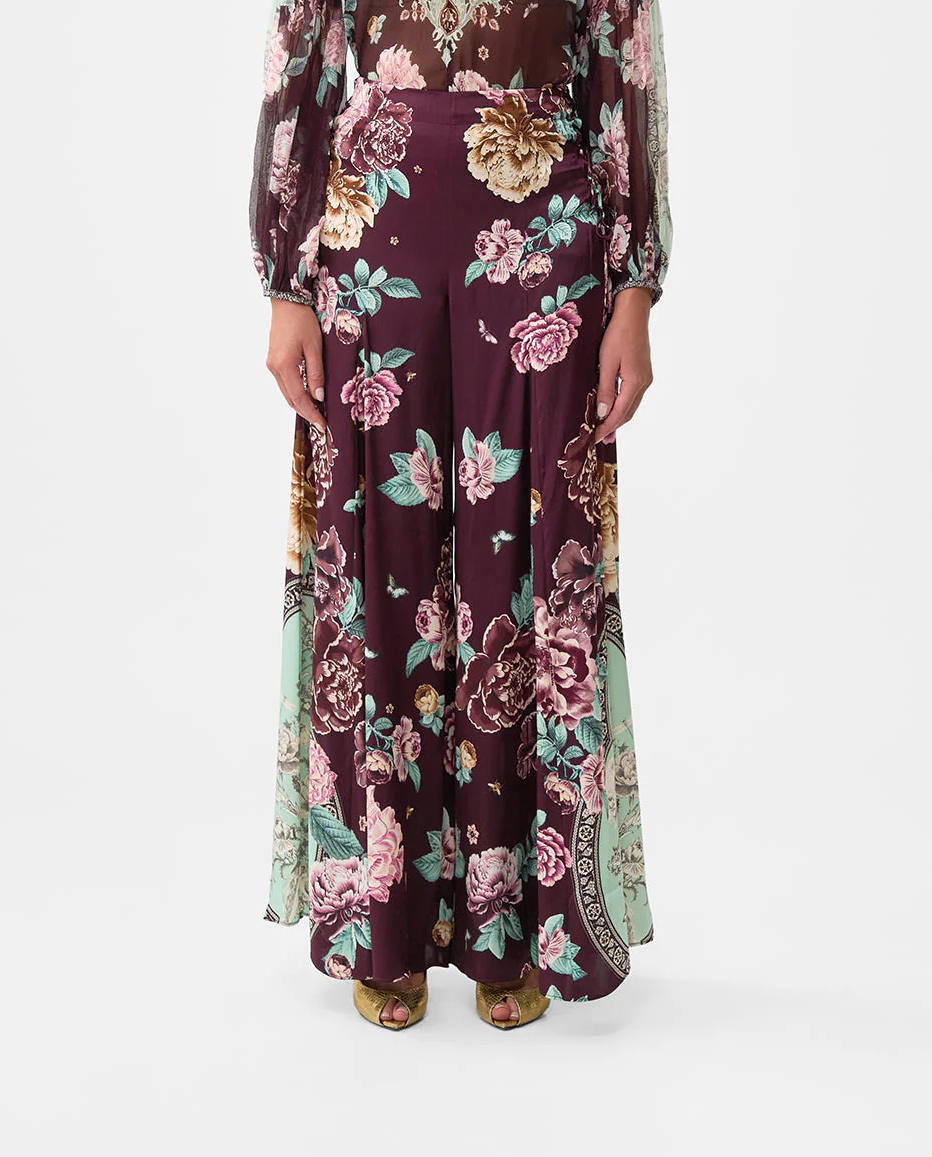 Jedwabne spodnie w kwiaty - Image #0