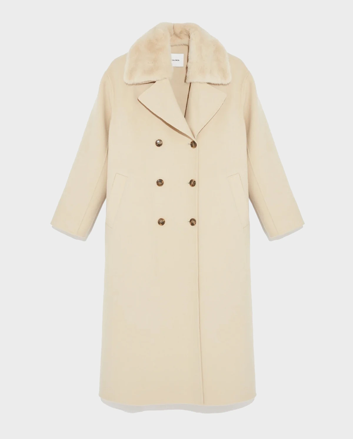 Wełniany płaszcz z futrzanym kołnierzem Manteau - Image #0