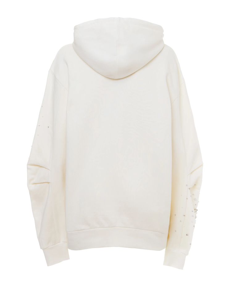 Kremowa bluza z kapturem - Image #2