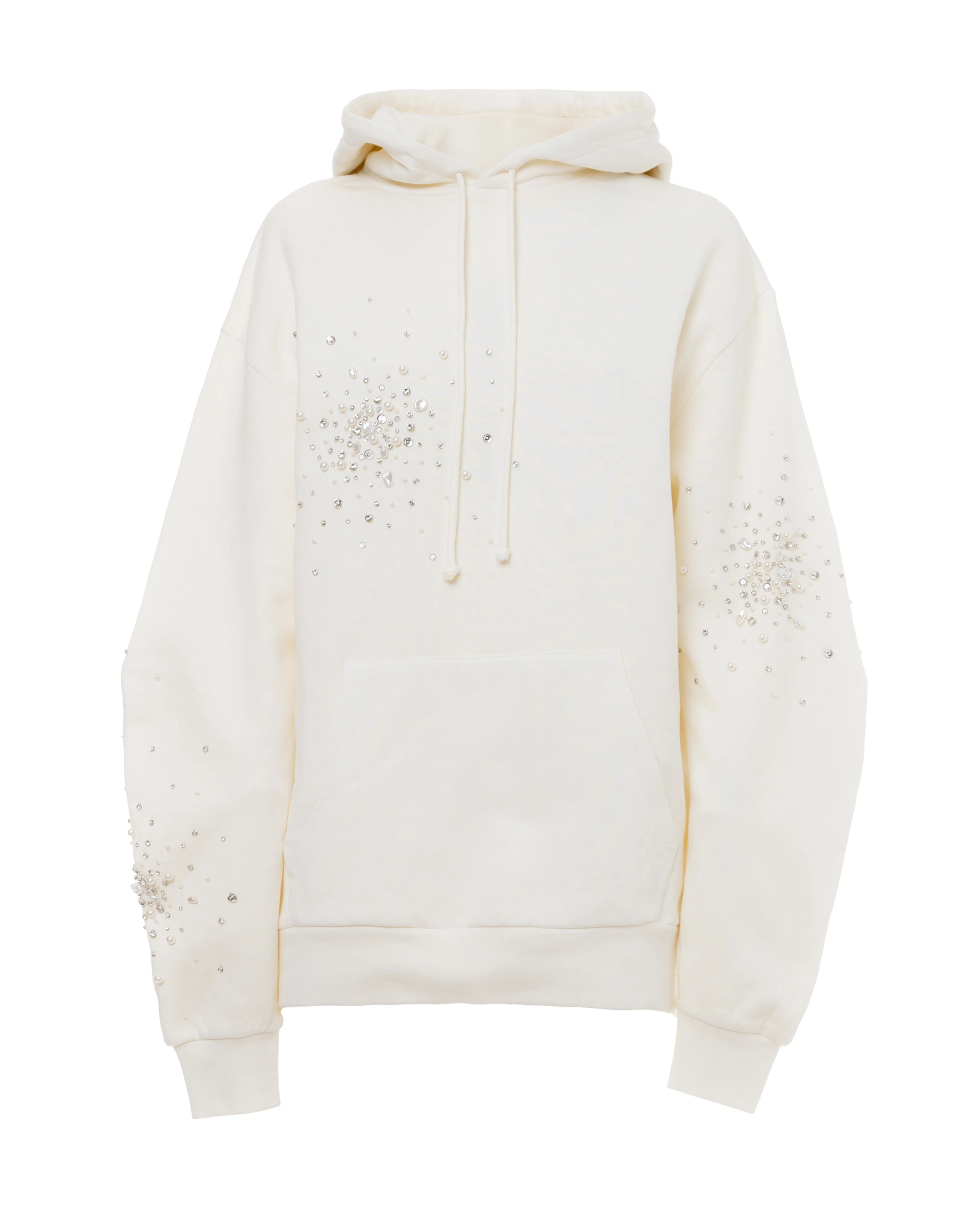 Kremowa bluza z kapturem - Image #3