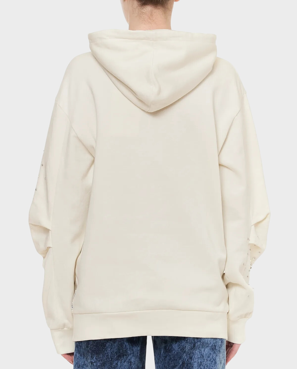 Kremowa bluza z kapturem - Image #1