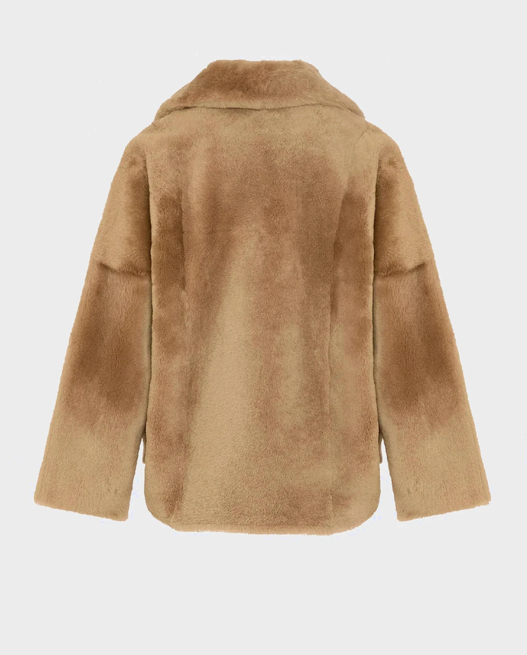 Beżowy krótki kożuch - Image #1