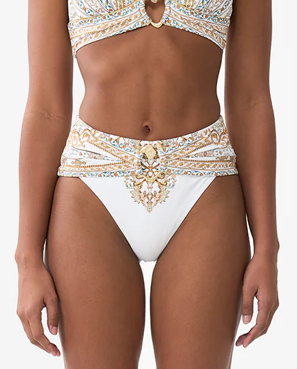 Biały dół od bikini