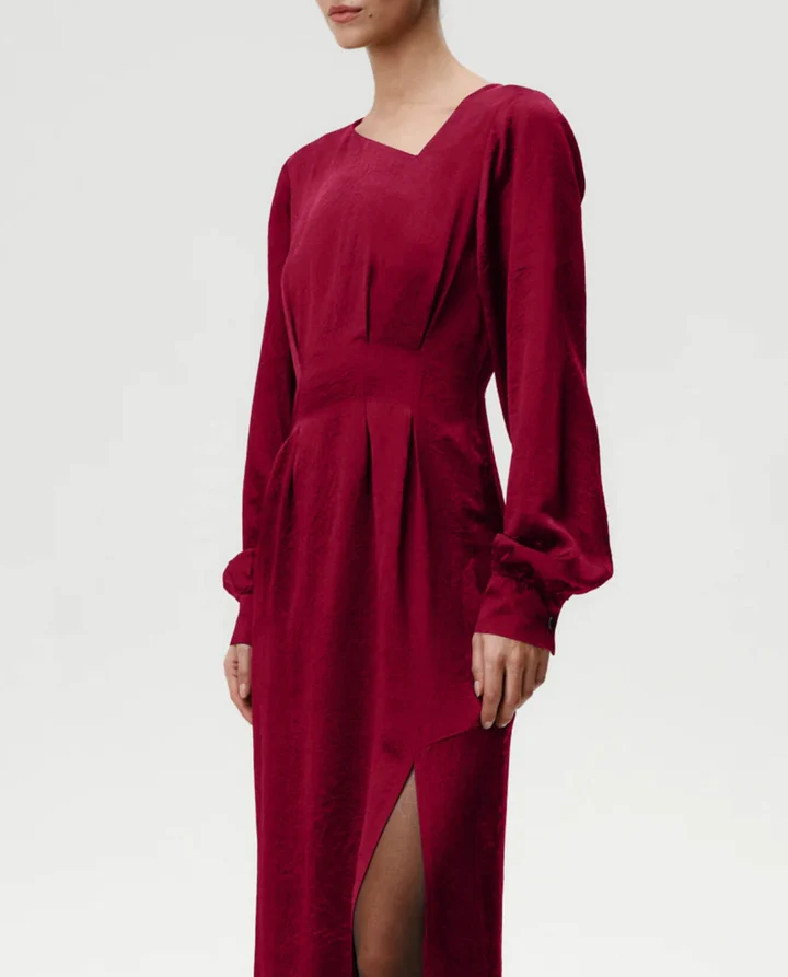 Burgundowa sukienka Jane - Image #2