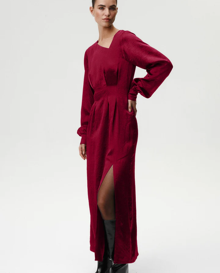 Burgundowa sukienka Jane - Image #3