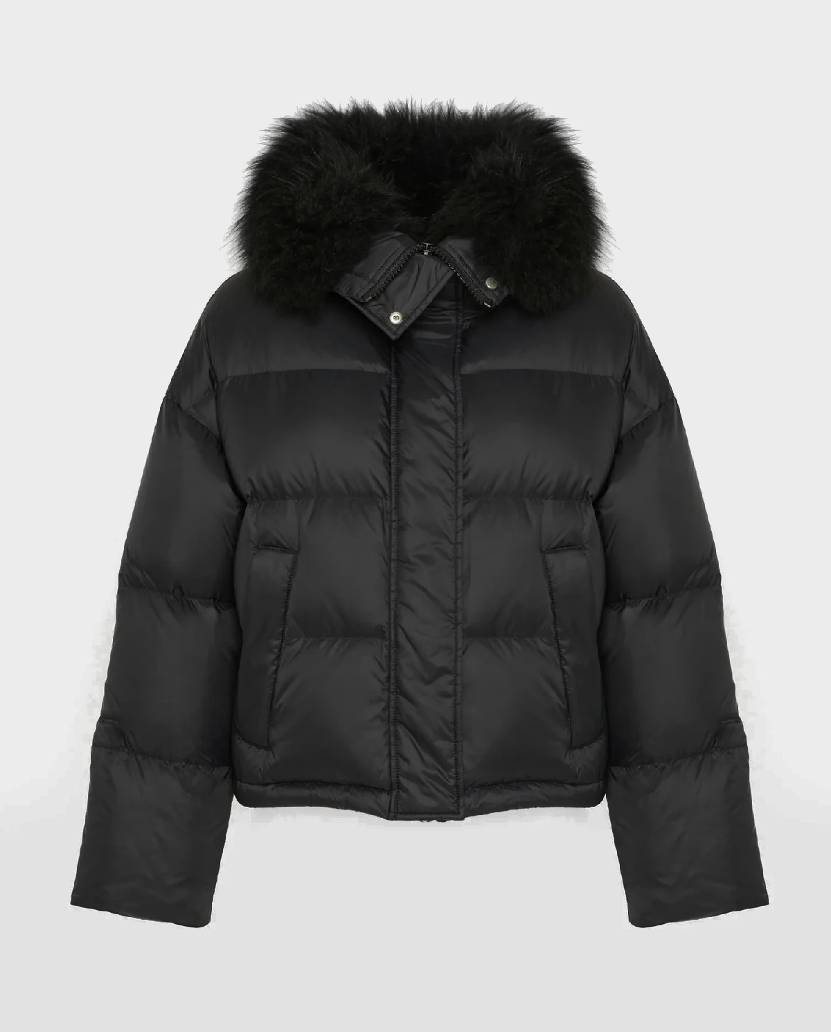 Czarna krótka kurtka puchowa YS Army - Image #0