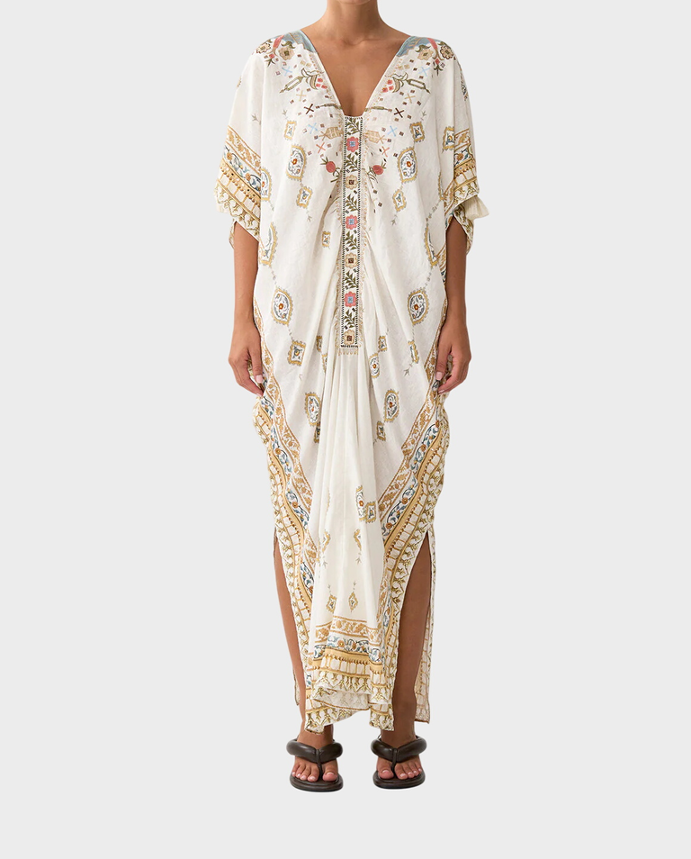 Lniana haftowana tunika