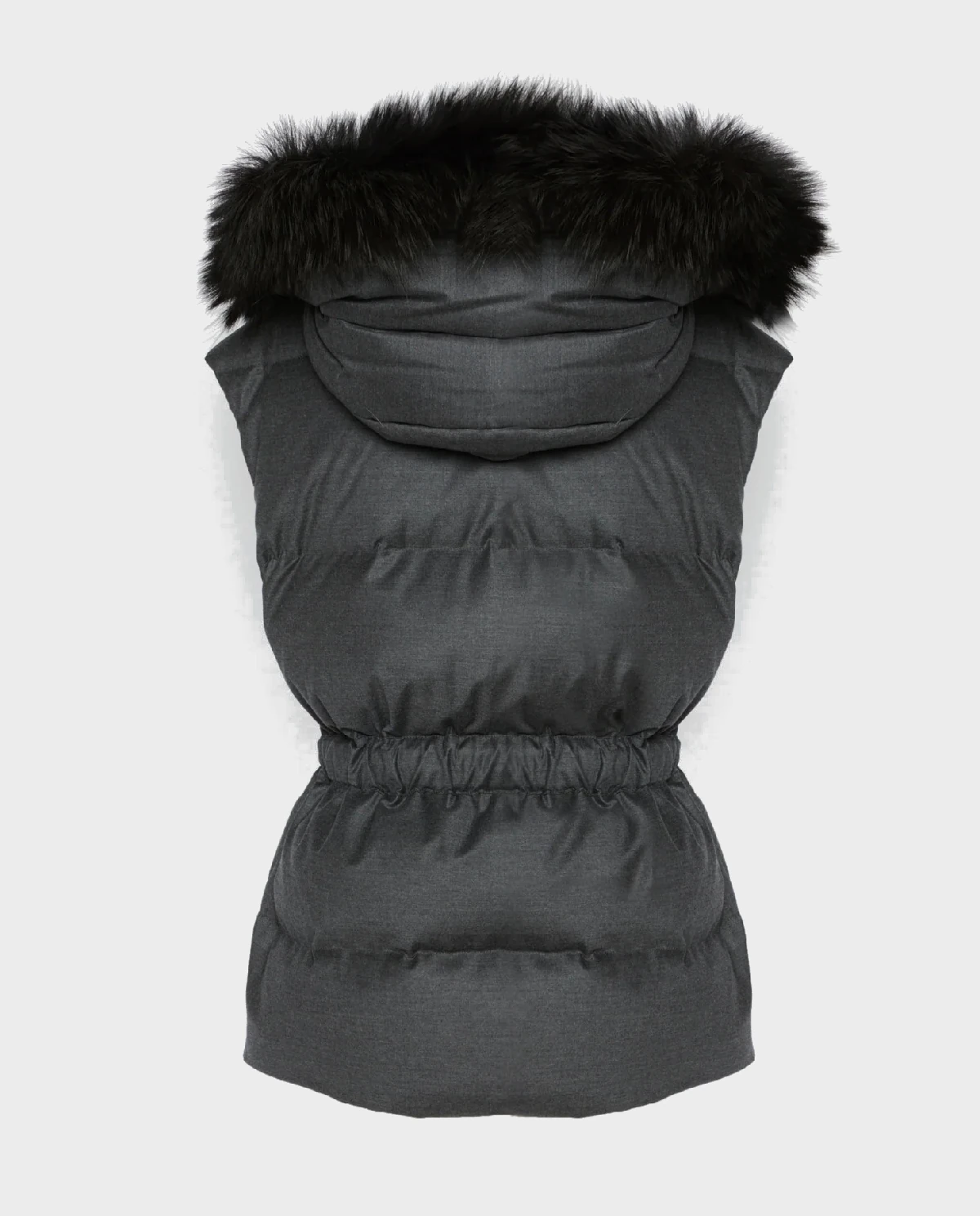 Szary bezrękawnik z kapturem - Image #1