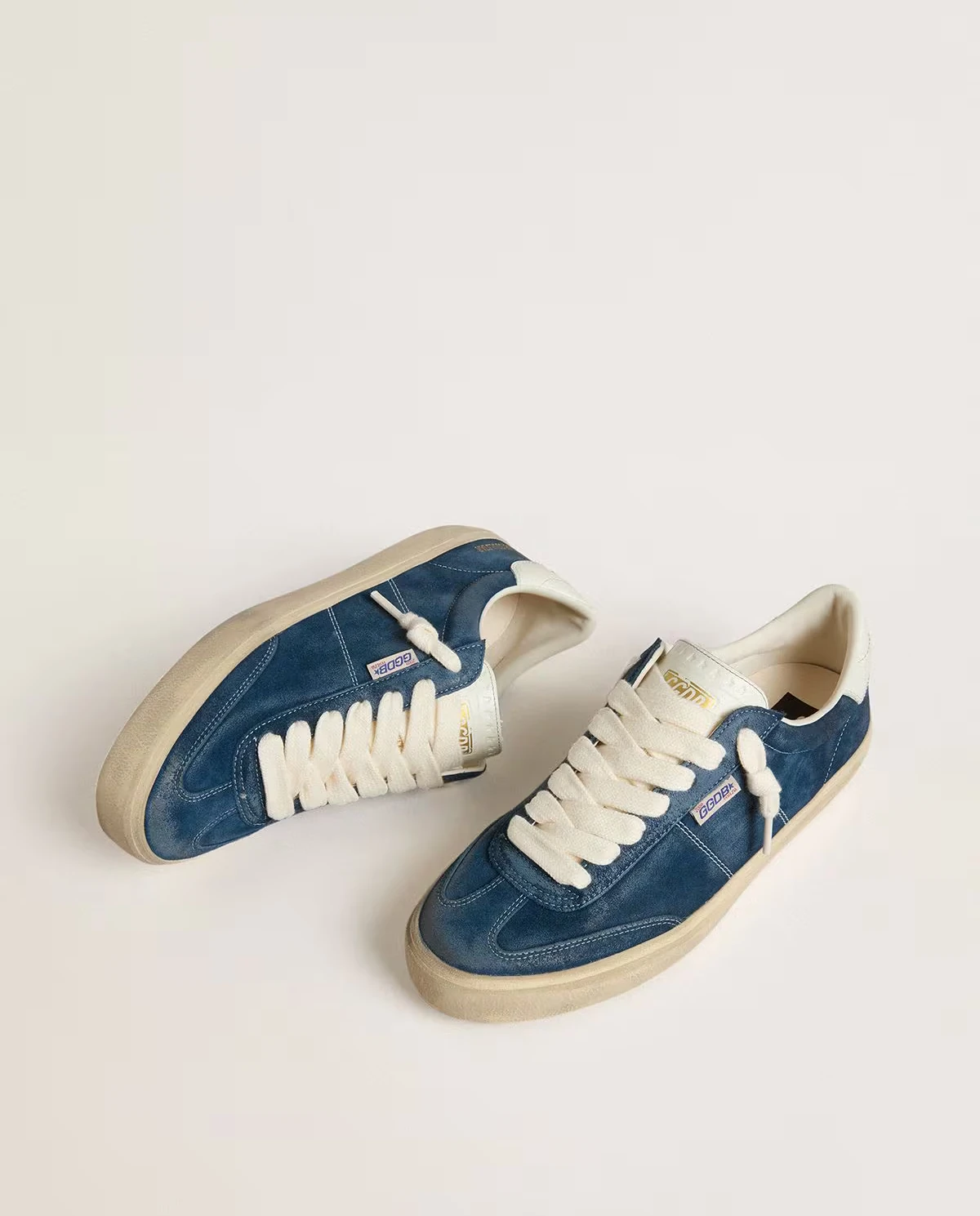 Granatowe zamszowe sneakersy Soul Star - Image #2