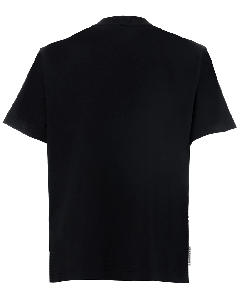 Czarny t-shirt z ozdobnymi aplikacjami - Image #3