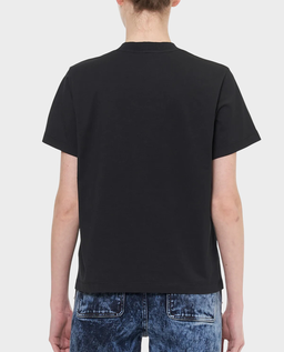 Czarny t-shirt z ozdobnymi aplikacjami - Image #1