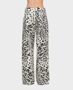 Białe spodnie z wzorem w panterkę - Image #1