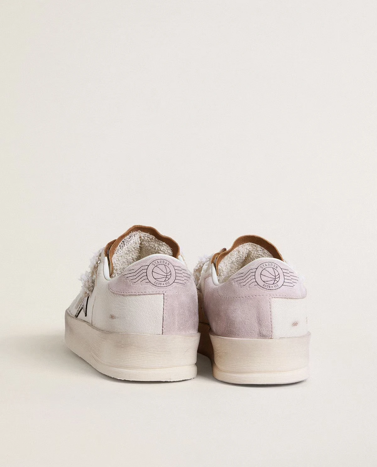 Białe sneakersy Stardan ze srebrną gwiazdą - Image #3