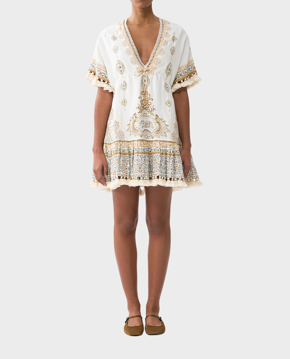 Lniana sukienka mini - Image #0