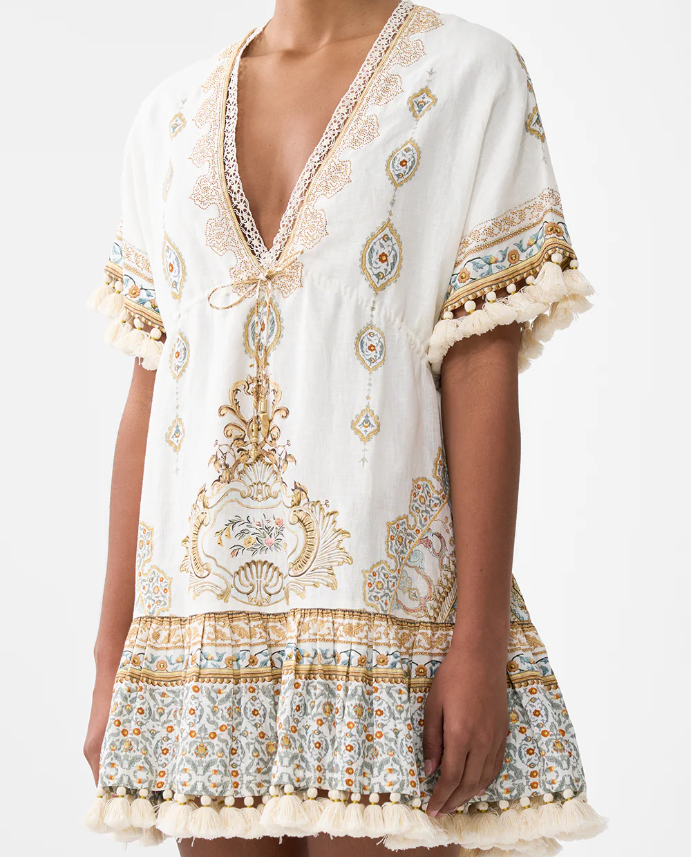 Lniana sukienka mini - Image #4