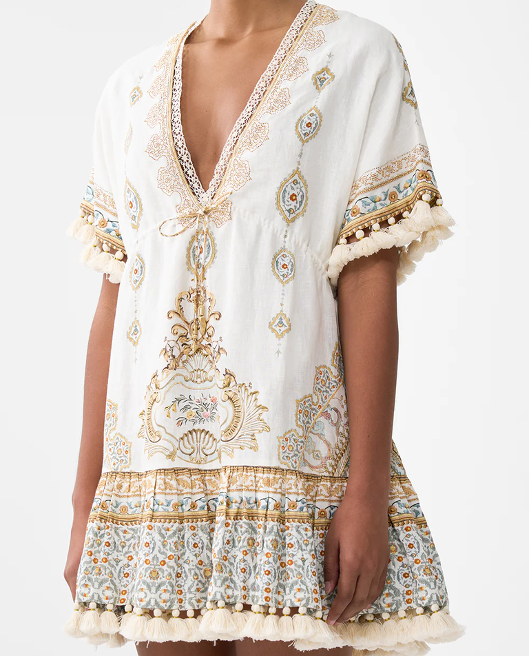 Lniana sukienka mini - Image #4