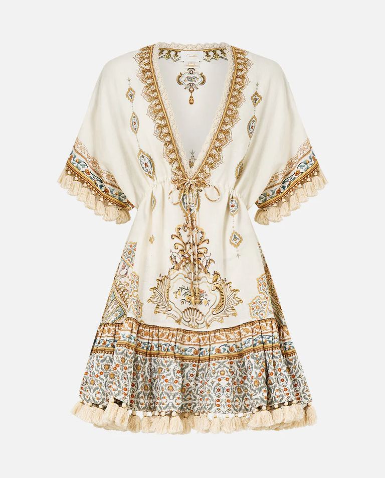 Lniana sukienka mini