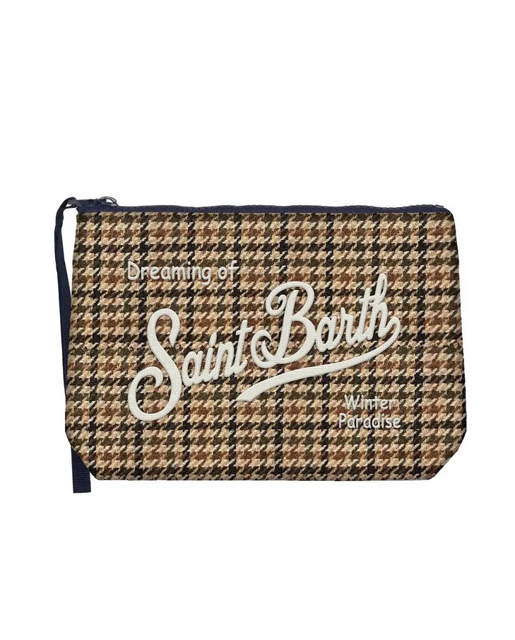 Zestaw prezentowy z beżową czapką i saszetką