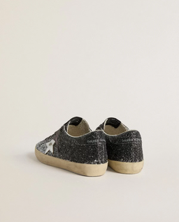 Skórzane sneakersy z brokatem Super Star - Image #2