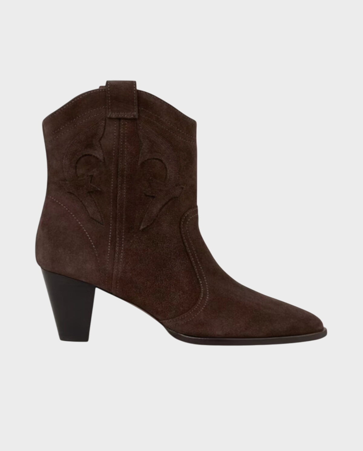 Brązowe zamszowe botki Casey - Image #0