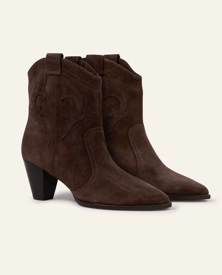 Brązowe zamszowe botki Casey