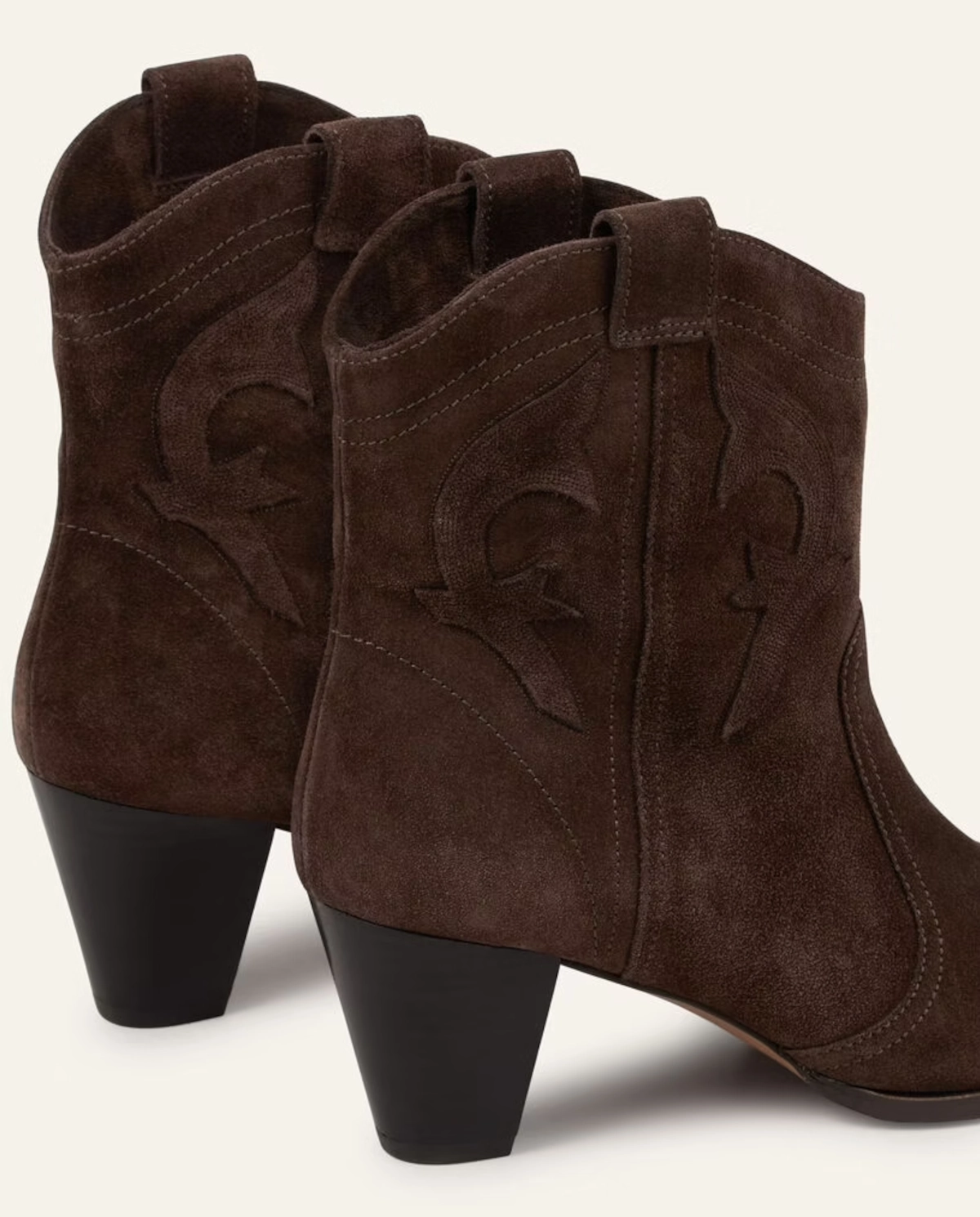 Brązowe zamszowe botki Casey - Image #3