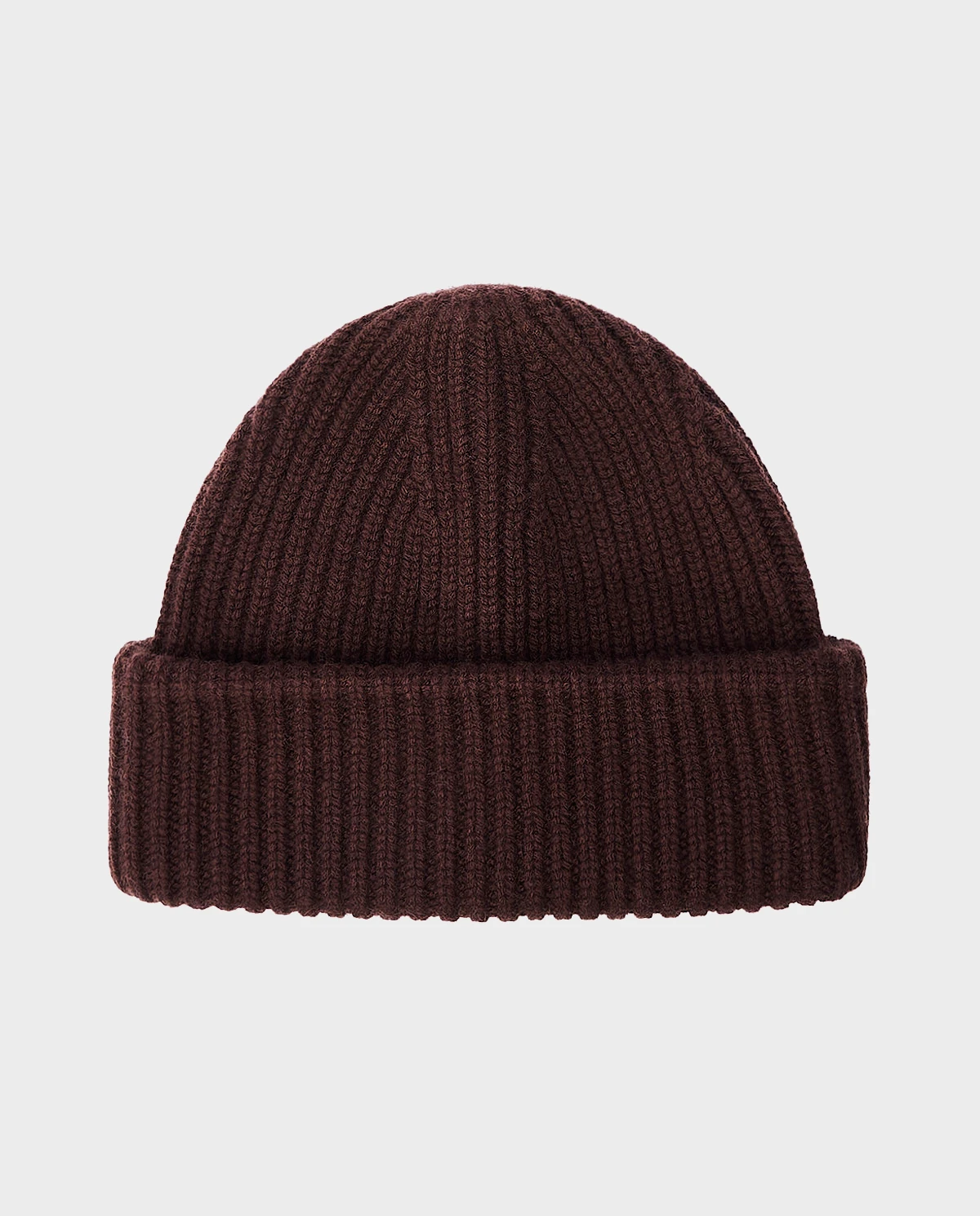 Ciemnobrązowa kaszmirowa czapka beanie - Image #1