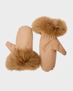 Puchowe rękawiczki z futrem - Image #0