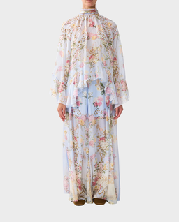 Jedwabna koszula w kwiaty - Image #2