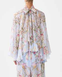 Jedwabna koszula w kwiaty - Image #3