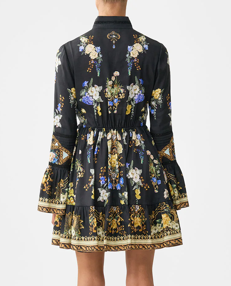 Sukienka mini w kwiaty - Image #2