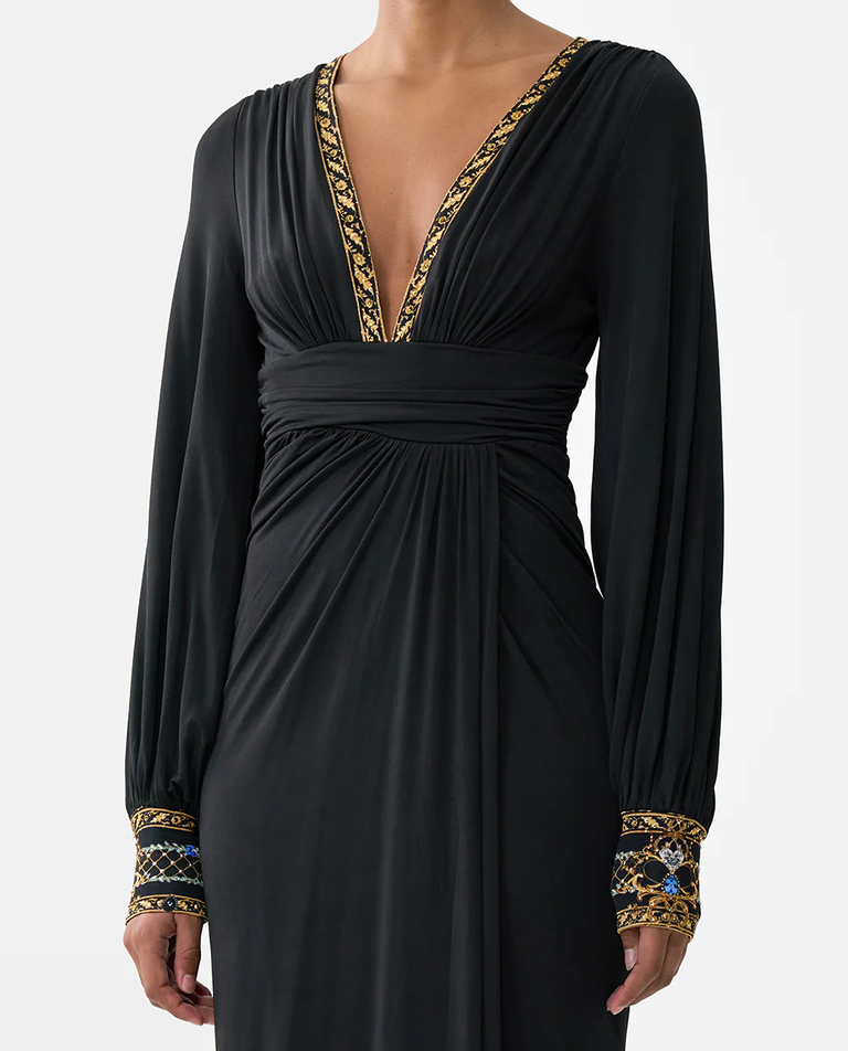 Czarna sukienka midi - Image #4