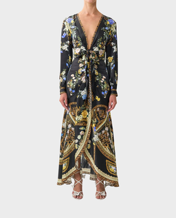 Jedwabna sukienka w kwiaty - Image #0