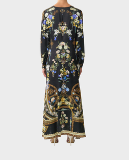 Jedwabna sukienka w kwiaty - Image #2